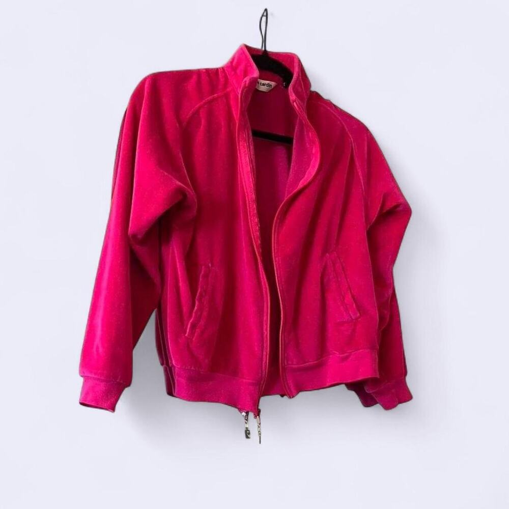Vintage 90s Pierre Cardin velour track zip up